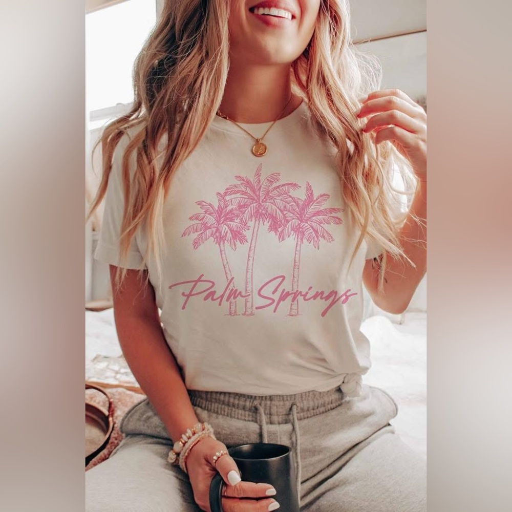 Palm Springs Graphic T Shirt. Boutique